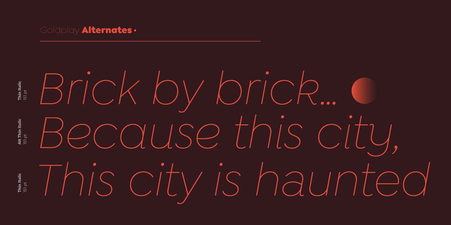 Goldplay Black Italic Font preview